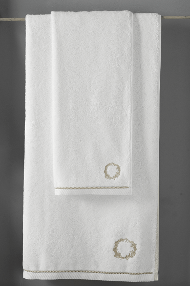 Soft Cotton Ručník SEHZADE 50x100 cm Bílá stříbrná výšivka 