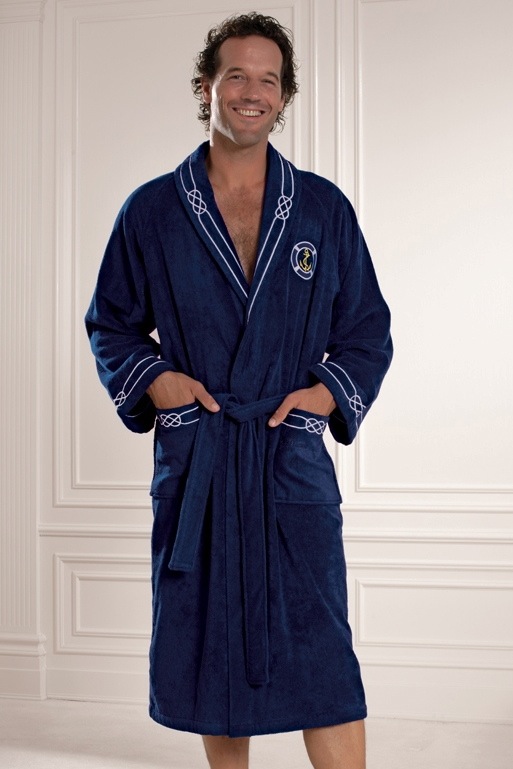 Soft Cotton Luxusní pánský župan MARINE MAN v dárkovém balení Tmavě modrá S